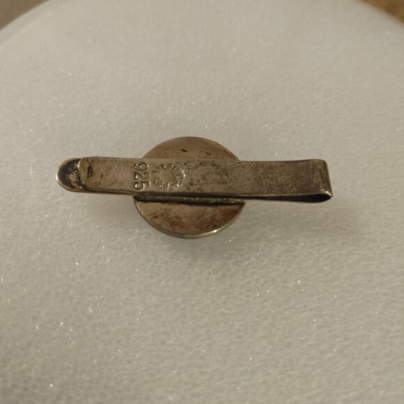 Kokopelli Abalone Inlay Tie or Money Clip Vintage Sterling Silver Stamped - Picture 14 of 15